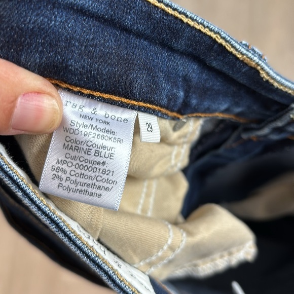 Rag & Bone Nina High-Rise Boot Jeans in Marine Blue size 29 - Picture 9 of 15